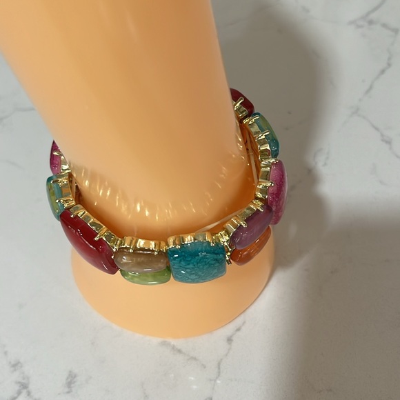 Adorable Beaded Elastic Bracelet Great Condition - Picture 6 of 9